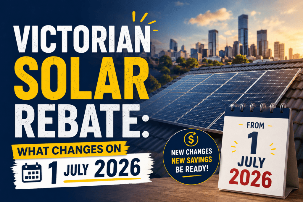Victorian Solar Rebate – what changes on 1 July 2026
