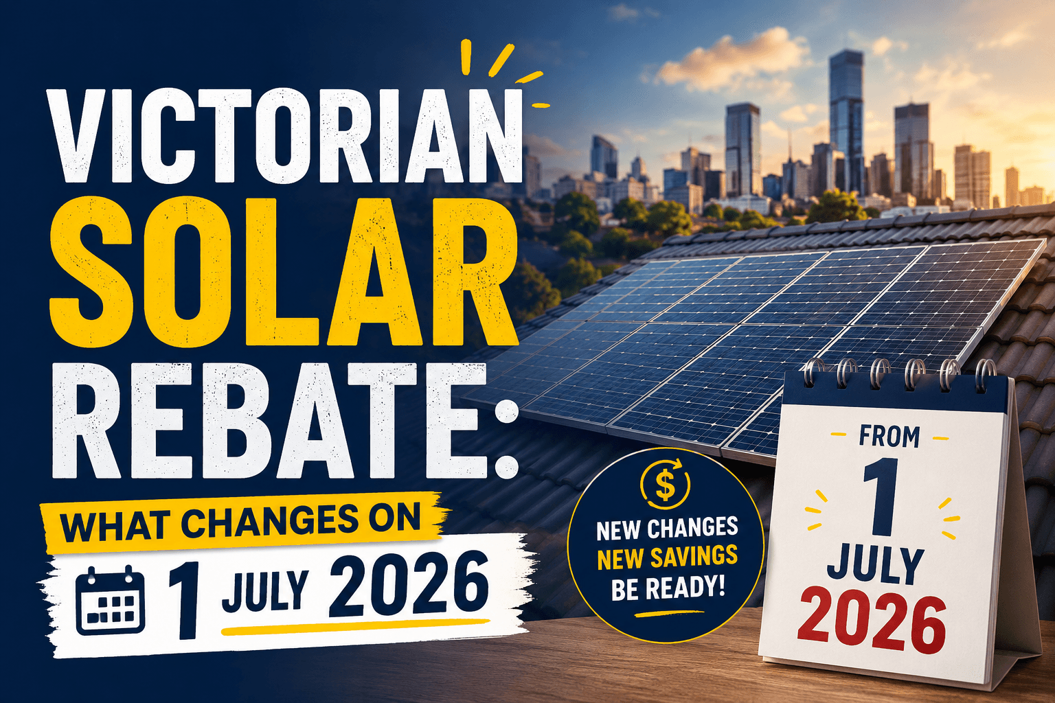 Victorian Solar Rebate – what changes on 1 July 2026